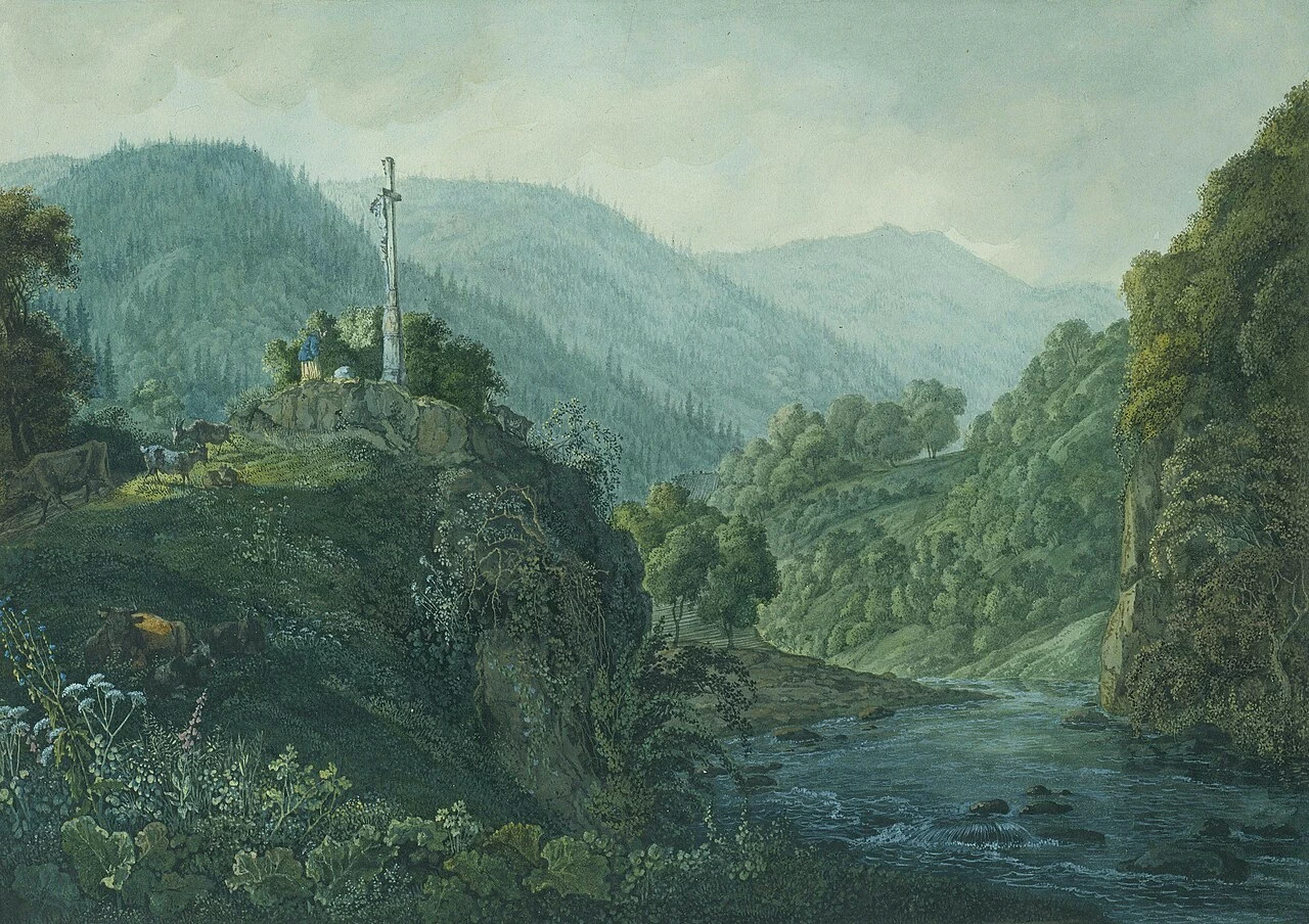 Carl Philipp Fohr - L'immagine della croce vicino a Weißenbach, Fortezza di Coburgo